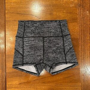 EUC Lululemon Black and Grey Shorts, Size 4
